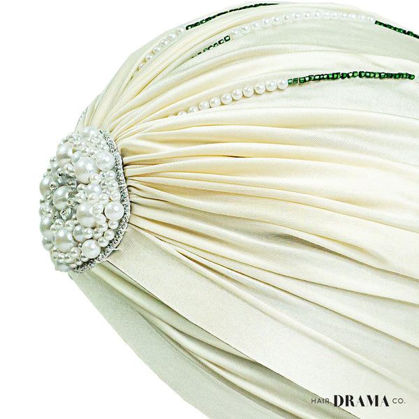 Embellished Turban - Off White
