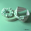 Houndstooth Headband & Scrunchie Set - Green