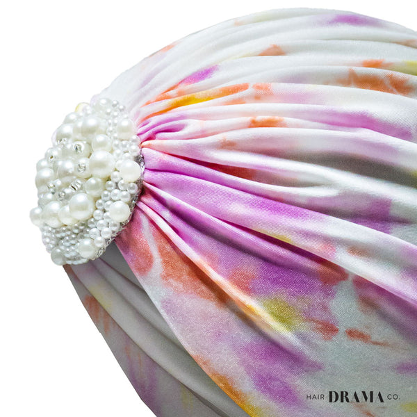 Tie And Dye Turban -Pink