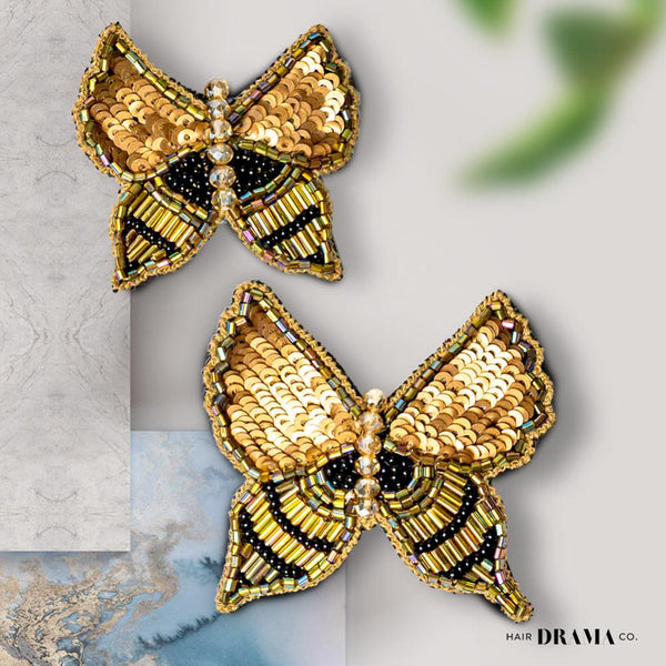 Butterfly Hair Pins Set of 2 - Neutral
