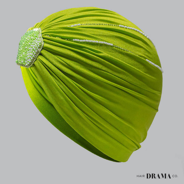 Embellished Turban - Lime Green