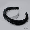 Velvet Braided Headband - Black
