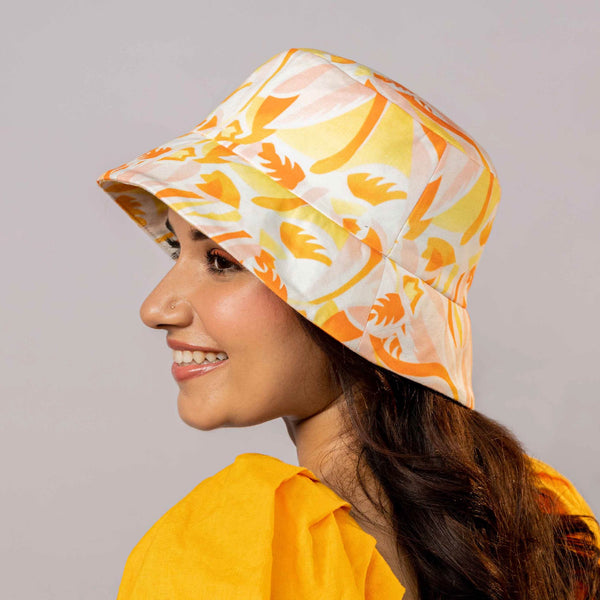 Summer Sorbet Bucket Hat - Yellow & Orange