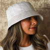 Crystal Bucket Hat - White