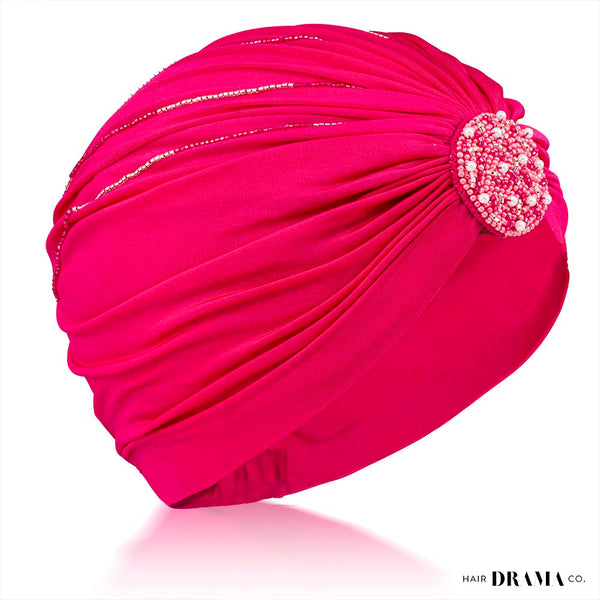 Embellished Turban - Hot Pink