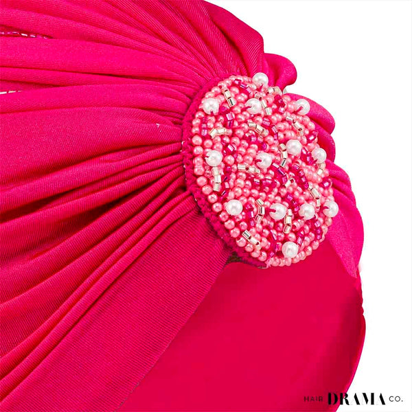 Embellished Turban - Hot Pink