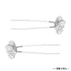 Set of 4 Embellished Pearls U Pins - Silver
