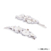 Shell & Pearl Embellished Hair Pins - Set of 2 - Silver