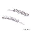 Pearl Embellished Hair Pins - Set of 2 - Silver