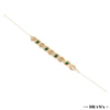 Gold Plated Hair Band for Women with Pearls and Crystals - Green