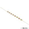 Gold Plated Hair Band for Women with Pearls and Enamel - Green and Red