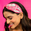 Not a Black Swan Knotted Embellished Hair Band for Women - Hot Pink