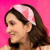 Camouflage Knotted Embellished Hair Band for Women - Shades of Pink