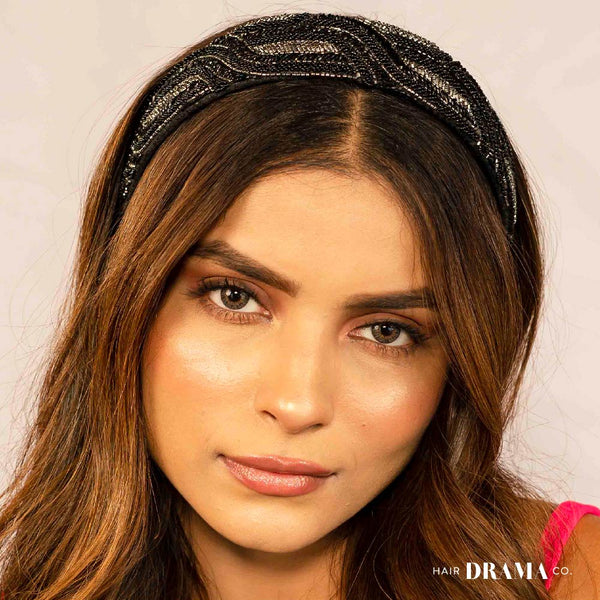 Embellished Flat Band - Black