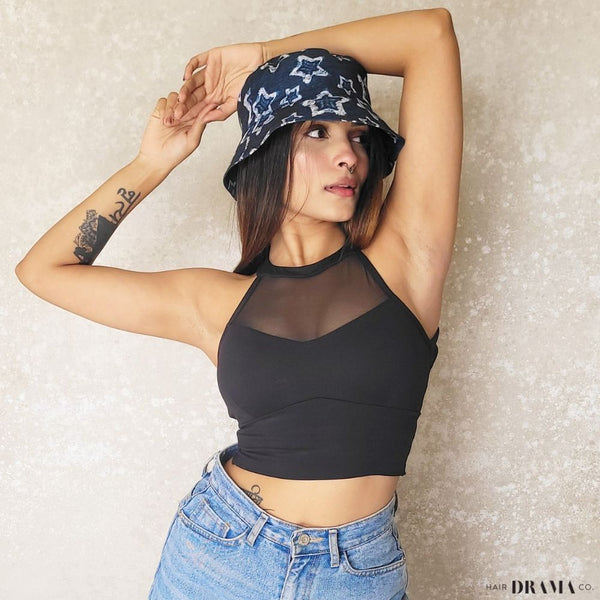 Denim Print Bucket Hat