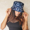 Denim Print Bucket Hat
