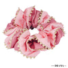 Large Dual color Silk Satin Scrunchy with Gota Patti - Pink & Peach