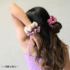 Lavender Blush Satin Scrunchies - Set of 3