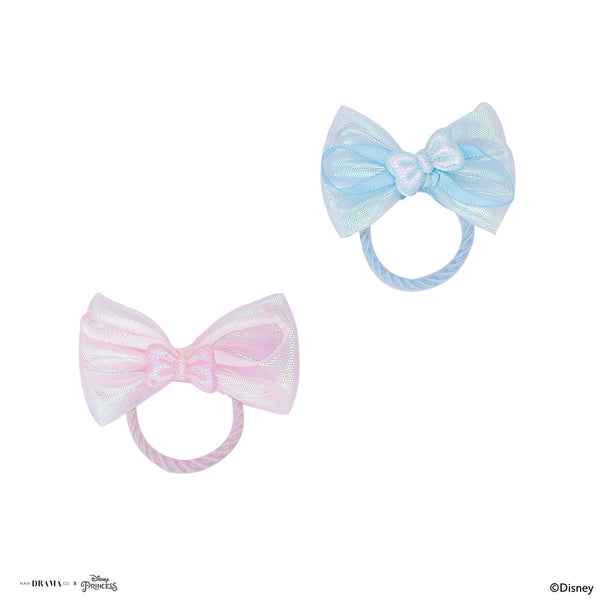 HDC 5 pieces Hair Accessories Gift Set with 1 Crystal Beaded Hair Band, 2 Bow Hair Ties & 2 Mini Clamps - Pink