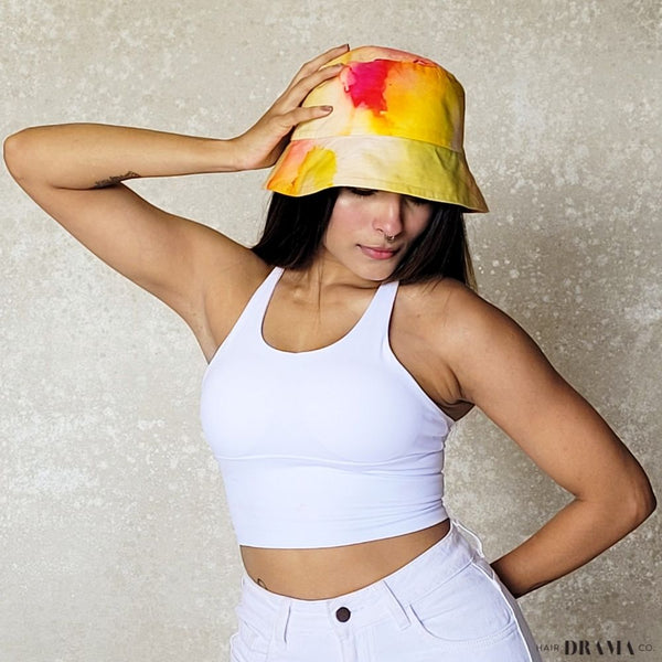 Tie-Dye Bucket Hat - Orange & Yellow