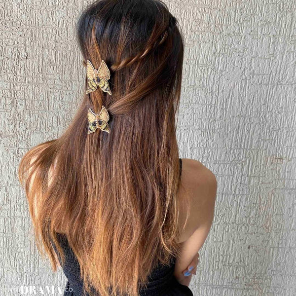 Butterfly Hair Pins Set of 2 - Neutral