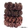Luxury Scrunchies Set of 4 with Free Pouch - Brown Crystal Gift Set