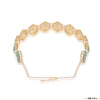 Emerald Gold Plated Hair Band with White Pearls