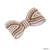 Embellished Hair Bow Alligator Clip - Gold