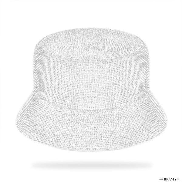 Crystal Bucket Hat - White