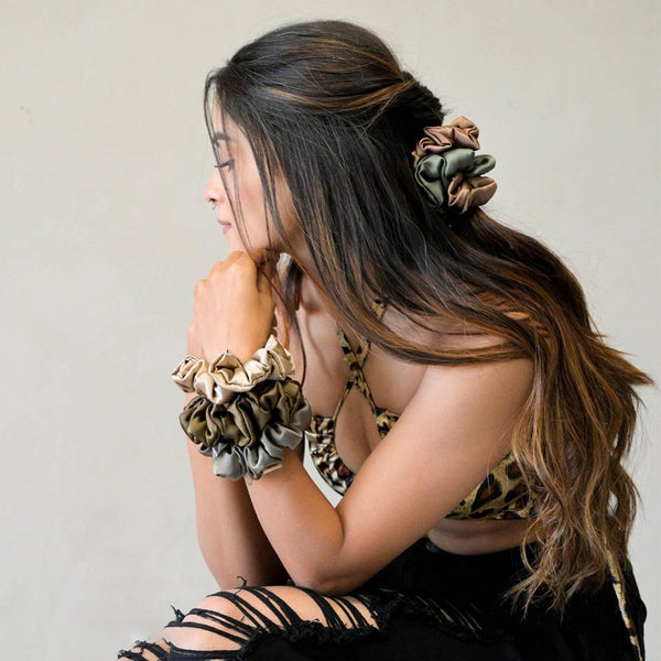 Classic Nudes Satin Scrunchies - Set of 5