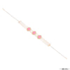 Gold Plated Hair Band with White Polki, Pearls and Enamel in Pink