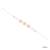 Gold Plated Hair Band with White Polki, Pearls and Enamel in Pink