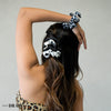 Classics Black & White Printed Satin Scrunchies - Set of 3