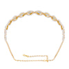 Gold-Plated Kundan, Polki and Pearls Studded Almond-shaped Head Chain