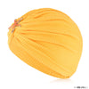 Yellow Ribbed Turban with Starfish Metal Broach
