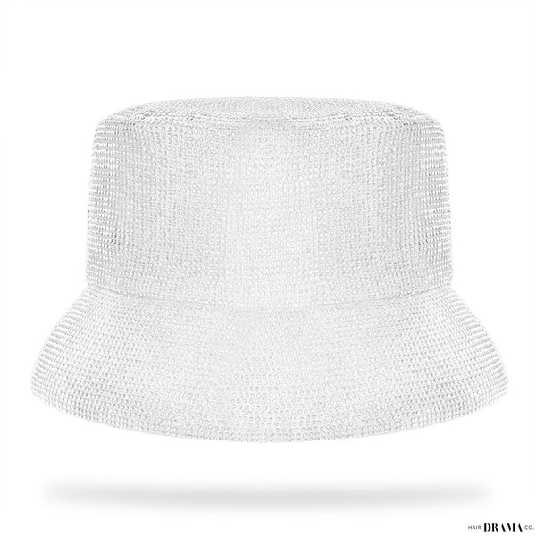 Crystal Bucket Hat - White