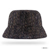 Black and Gold Tweed Bucket Hat