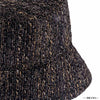 Black and Gold Tweed Bucket Hat