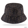 Black and Gold Tweed Bucket Hat