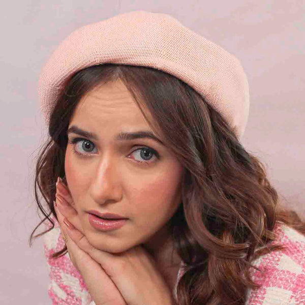 Pink Wool Beret