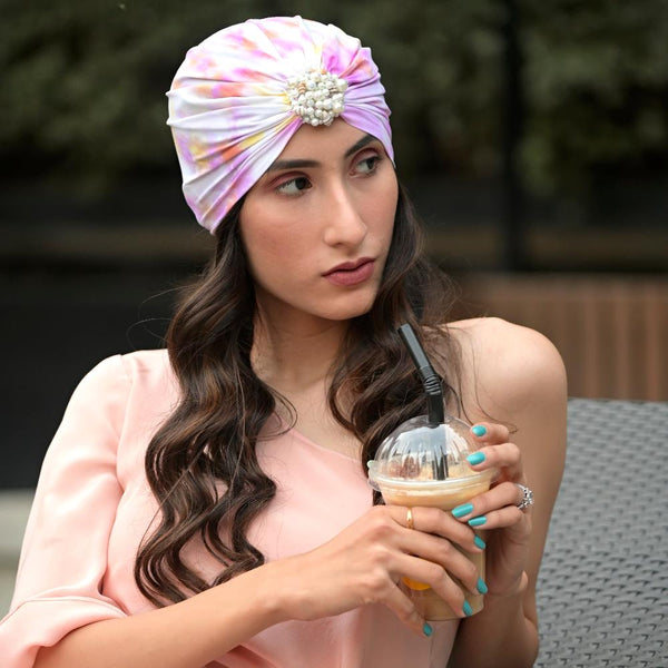 Pink Tie And Dye Turban