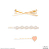 HDC X Emily In Paris Heart & Bow Hair Pins - Set of 3 - Pink