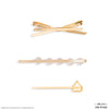 HDC X Emily In Paris Heart & Bow Hair Pins - Set of 3 - Pink