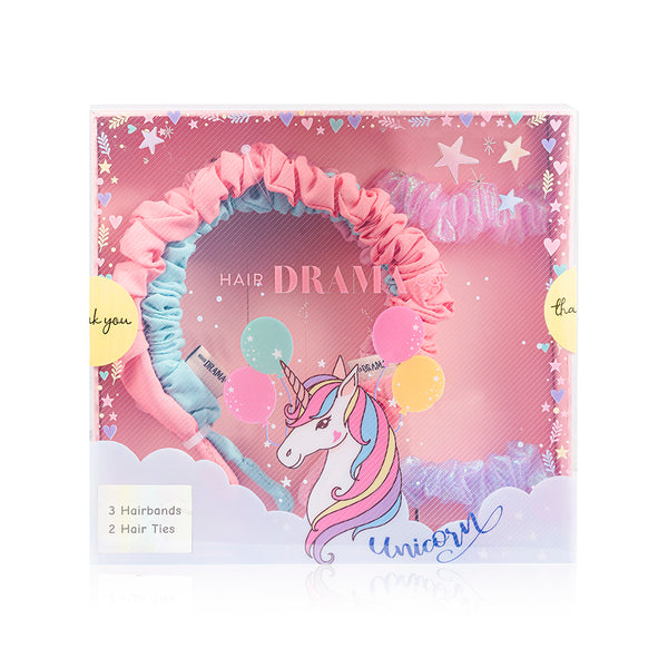 Rainbow Gift Box with 3 Hair Bands and 2 Scrunchies