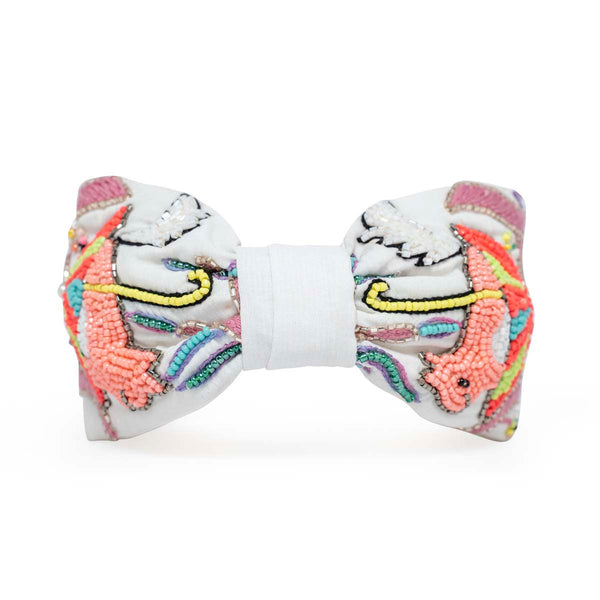 Nutty Love Knotted Headband-White & Yellow