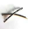 Black Crystal Pin- Set of 2
