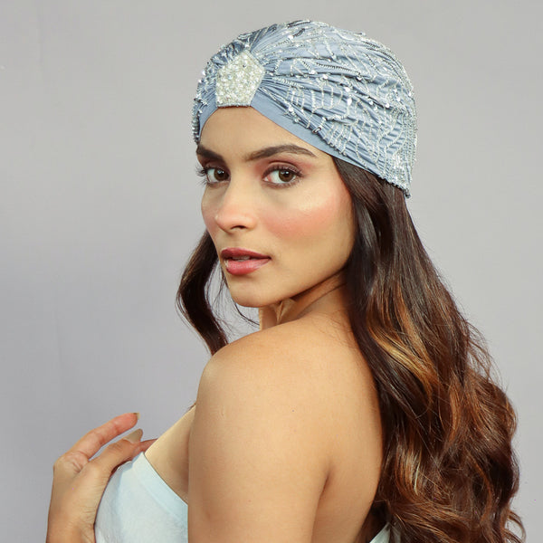 Embellished Turban - Grey