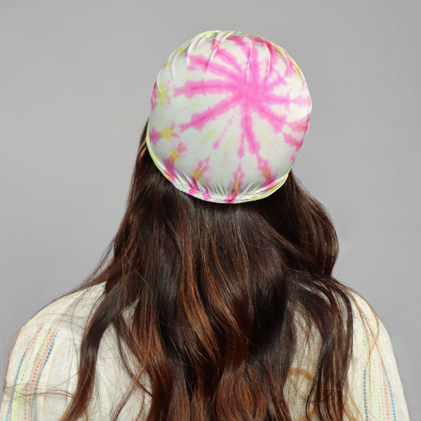 Hand Tie-Dye Turban - Yellow