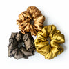 Autumn Silk Satin Scrunchies - Set of 3