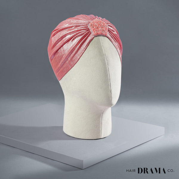 Metallic Turban - Pink